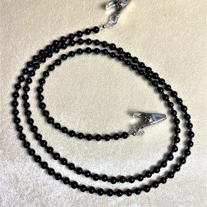 Black Onyx Eyeglass/Mask Chain #1475
